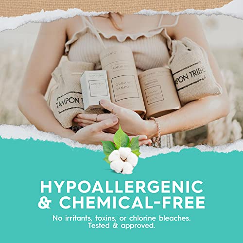 Tampon Tribe - Organic Cotton Pads with Wings for Women, Chemical-Free Breathable Sanitary Pads